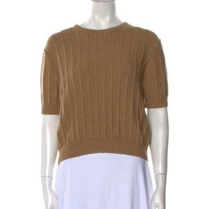 Khaite Crew Neck Cashmere Sweater Camel Sz M